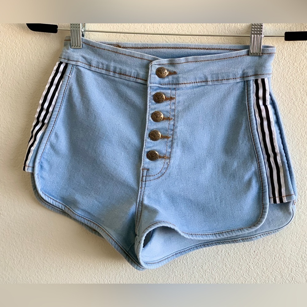 Y2k BB jeans shorts high waisted, L (junior) = Adult S